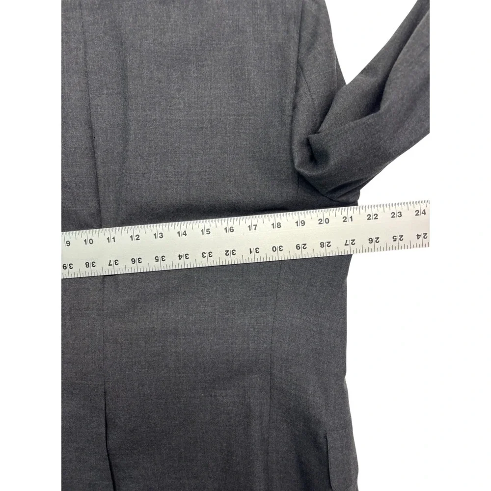 vtg 90s Nordstrom 40S 41S 34x29 Charcoal 2pc Pant Suit Pleated Cuffed wool USA